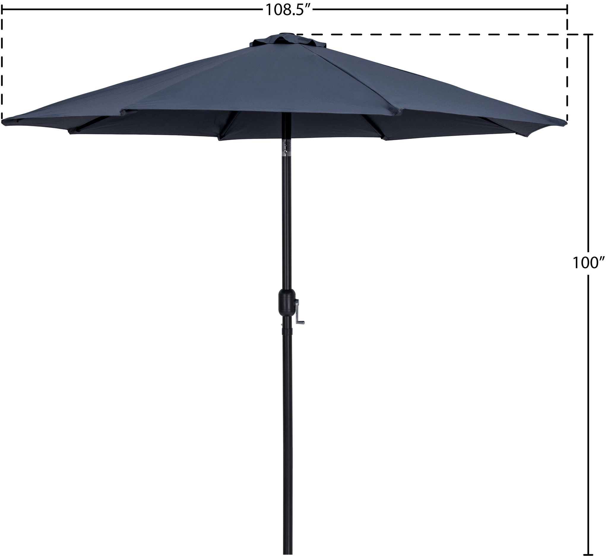 Fiji - Patio Umbrella With Black Pole