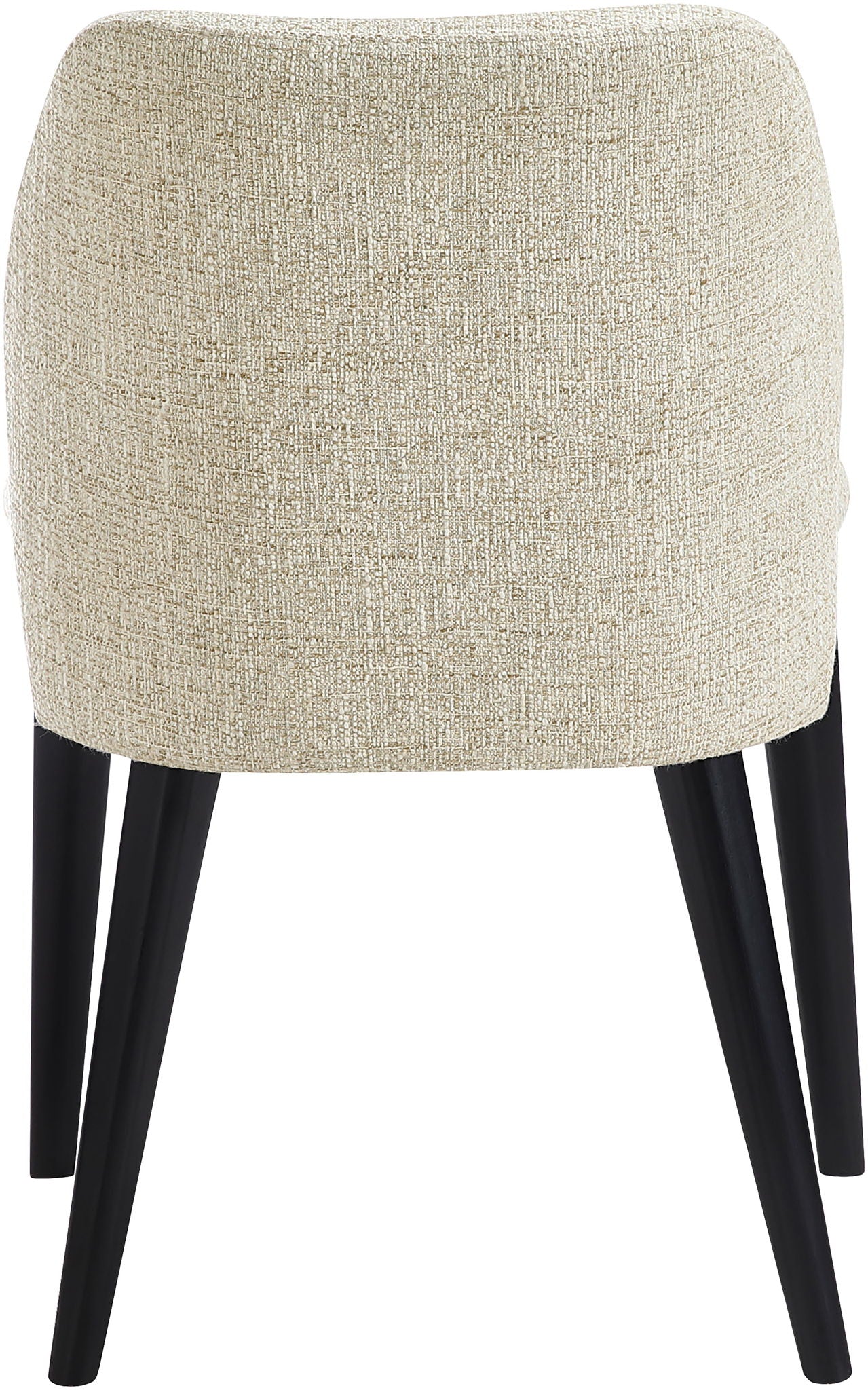 Valeo - Linen Textured Fabric Upholstered Dining Chair (Set of 2) - Painted Black Base