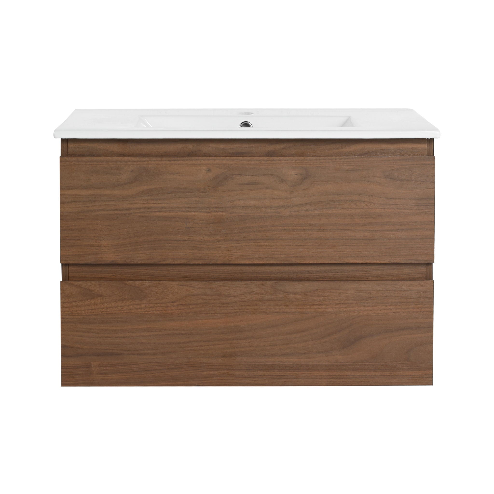 Wall Mounted Bathroom Vanity & Sink, 2 Soft Close Drawers