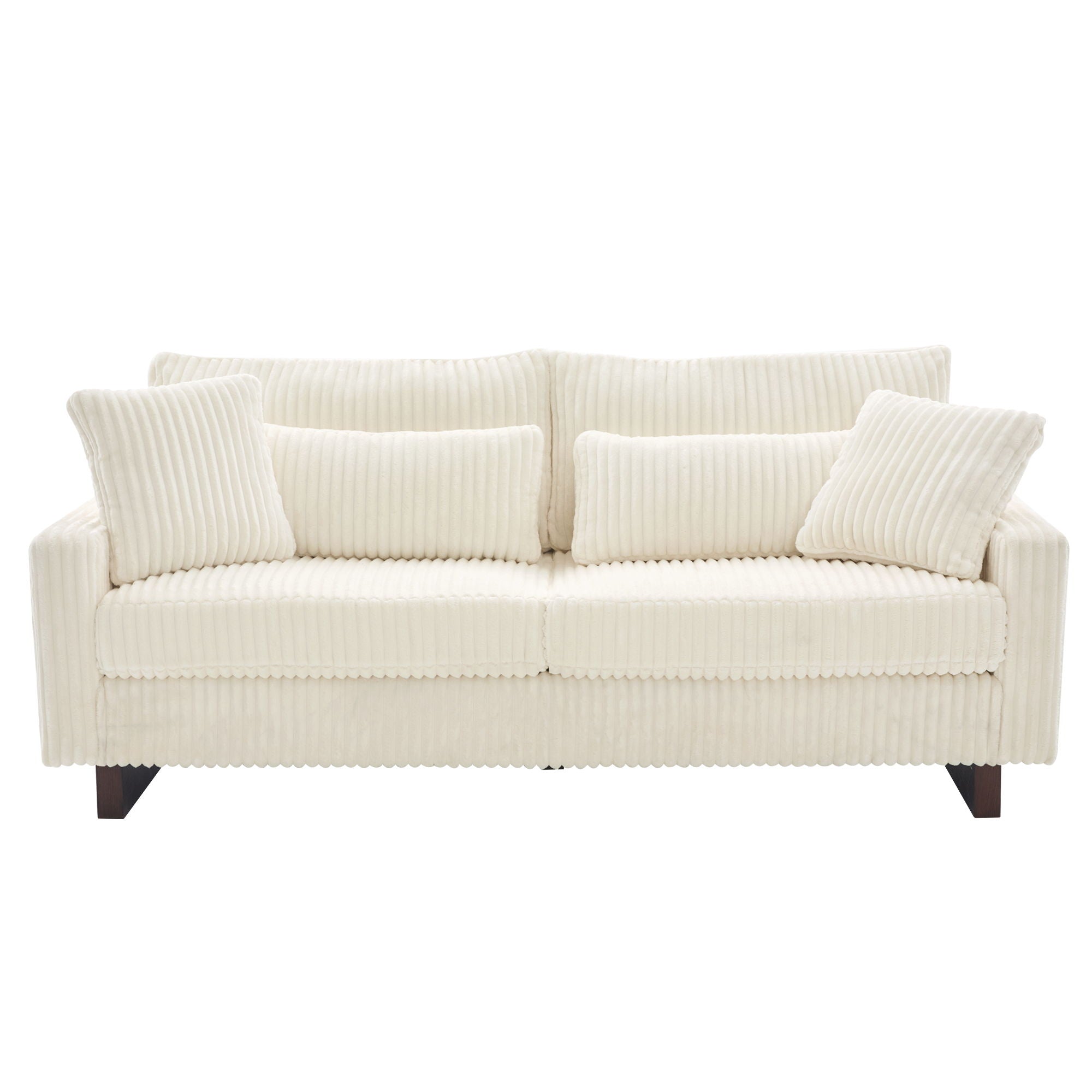Modern Loveseat Sofa With 4 Pillows