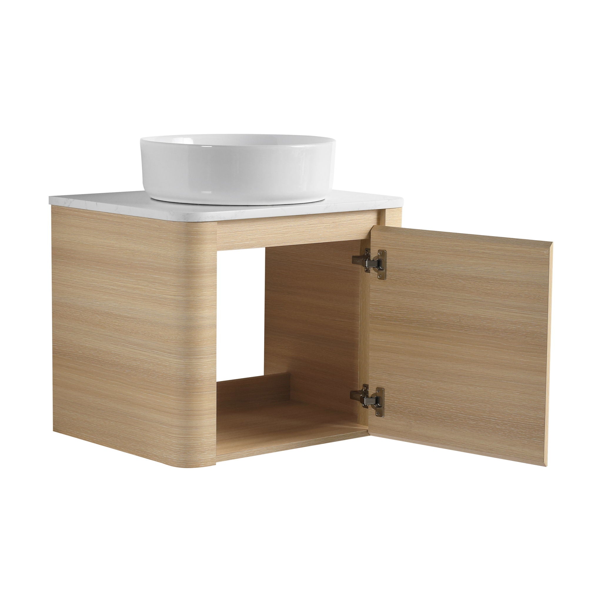 Mounted Bathroom Vanity With Art Sink & 2 Soft Close Doors