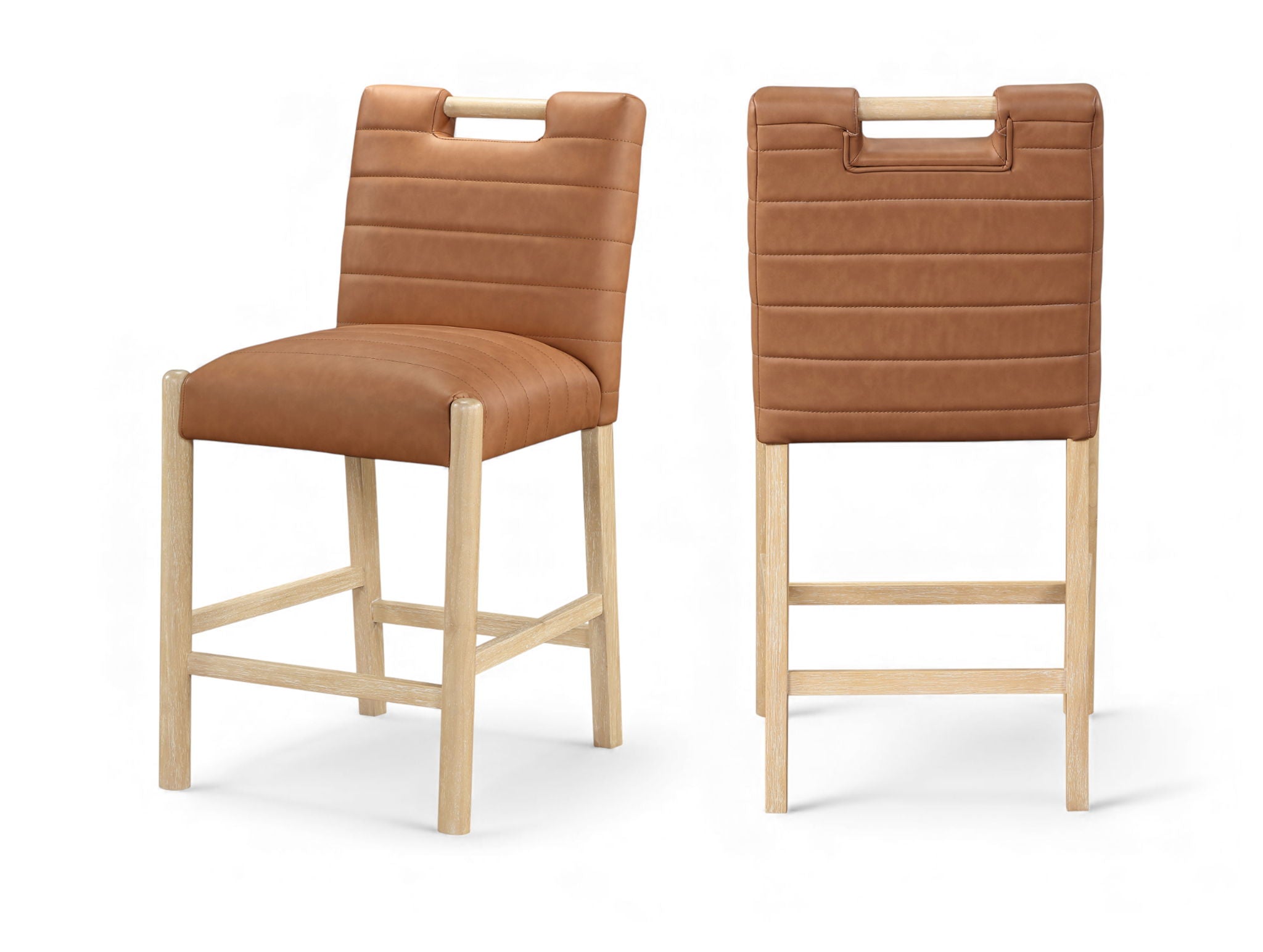 Aimee - Counter Stool - Light Brown Legs