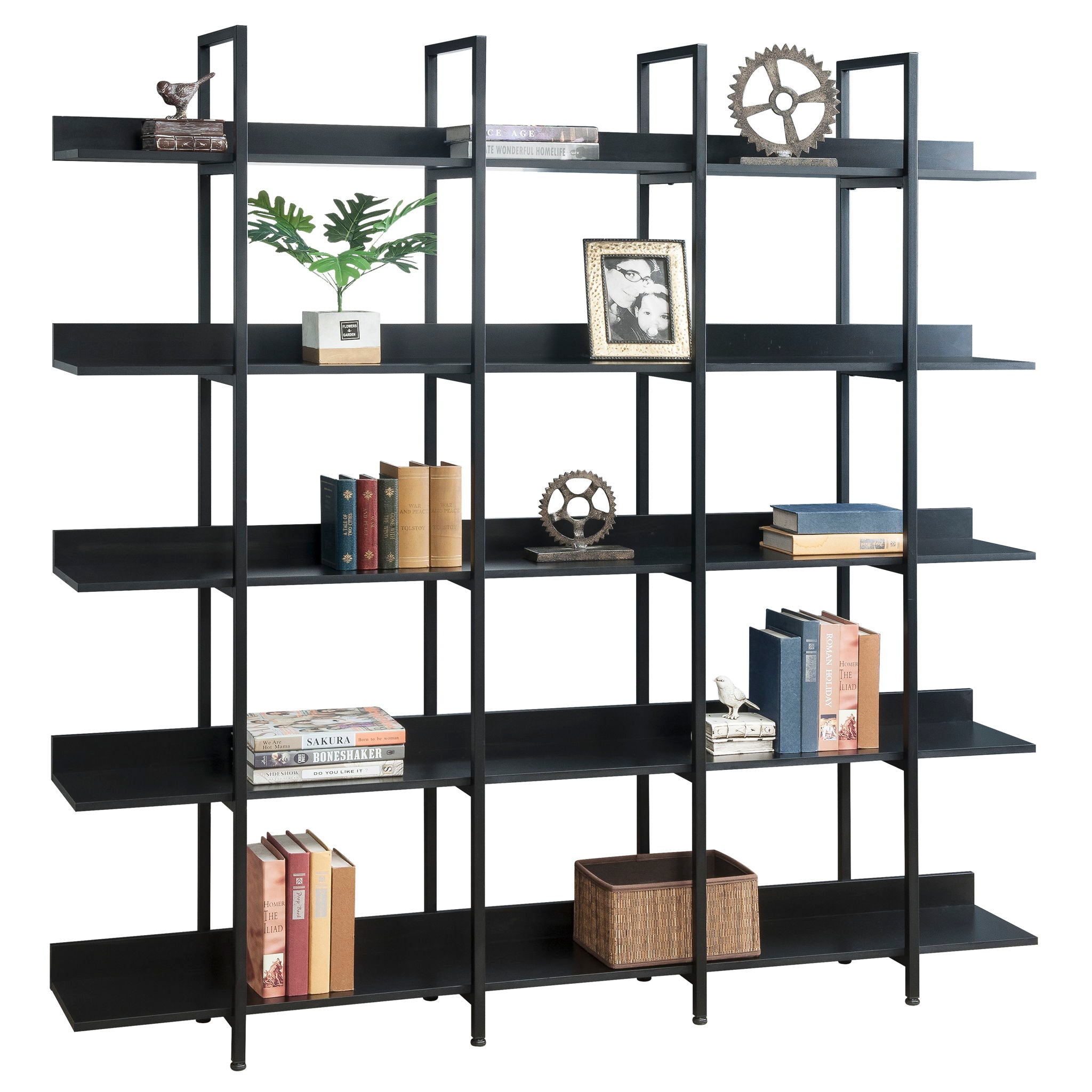 Vintage Industrial 5 Tier Bookcase