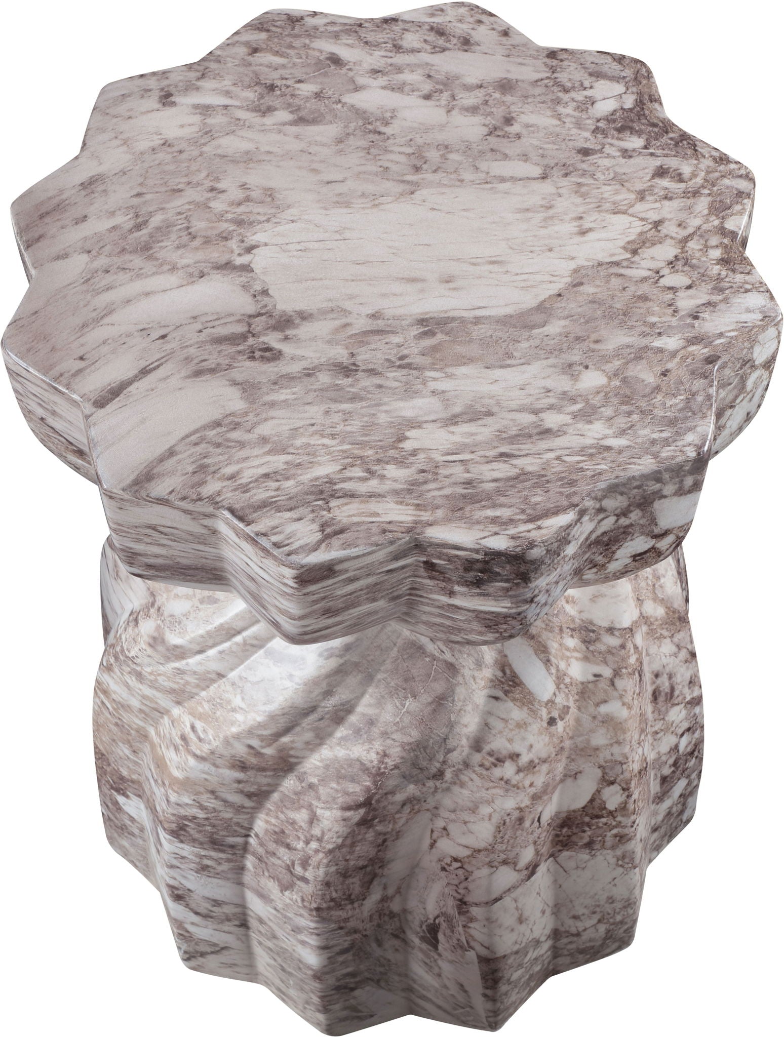 Caserta - Marble Finish Concrete End Table