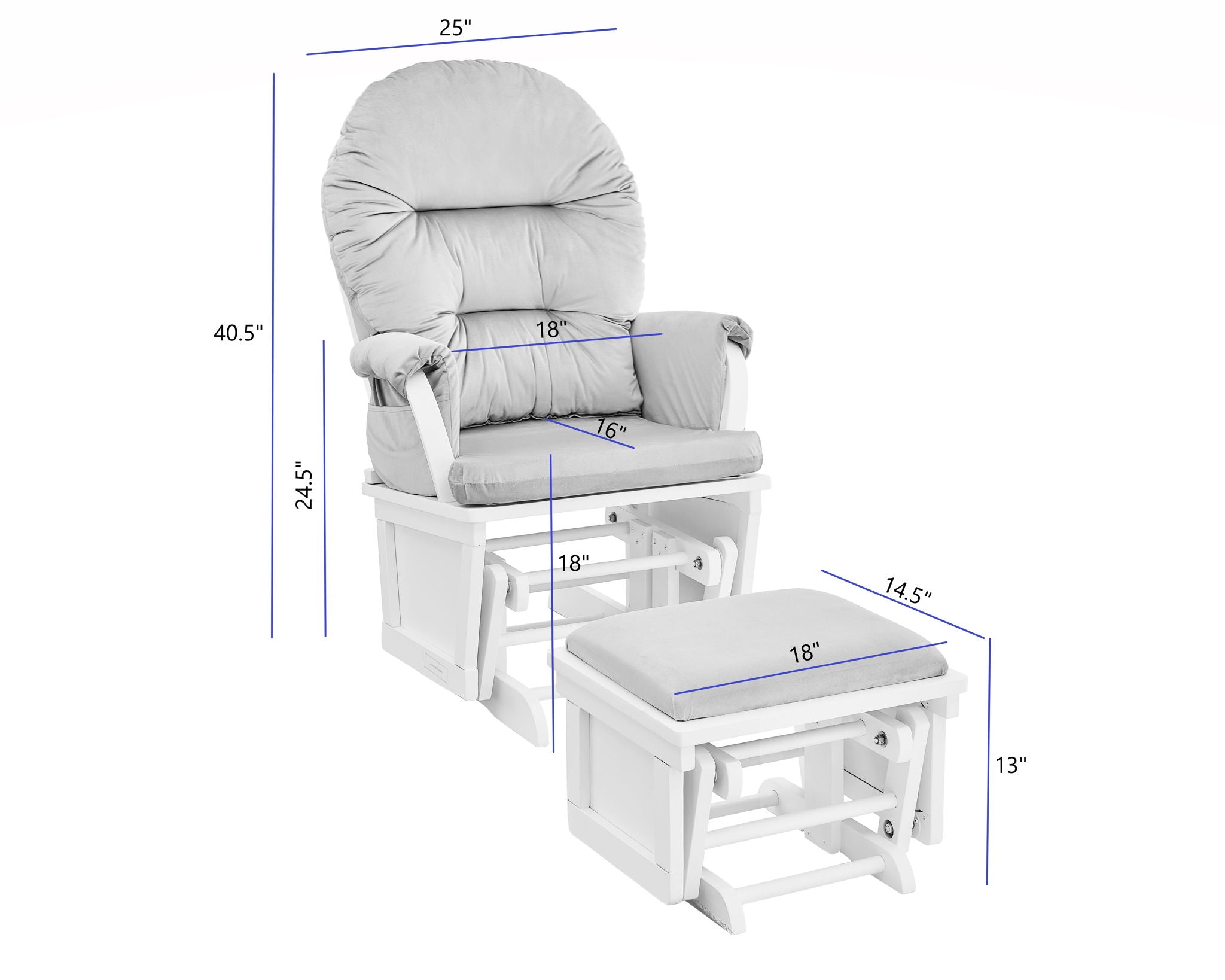 Madison - Glider & Ottoman - Base