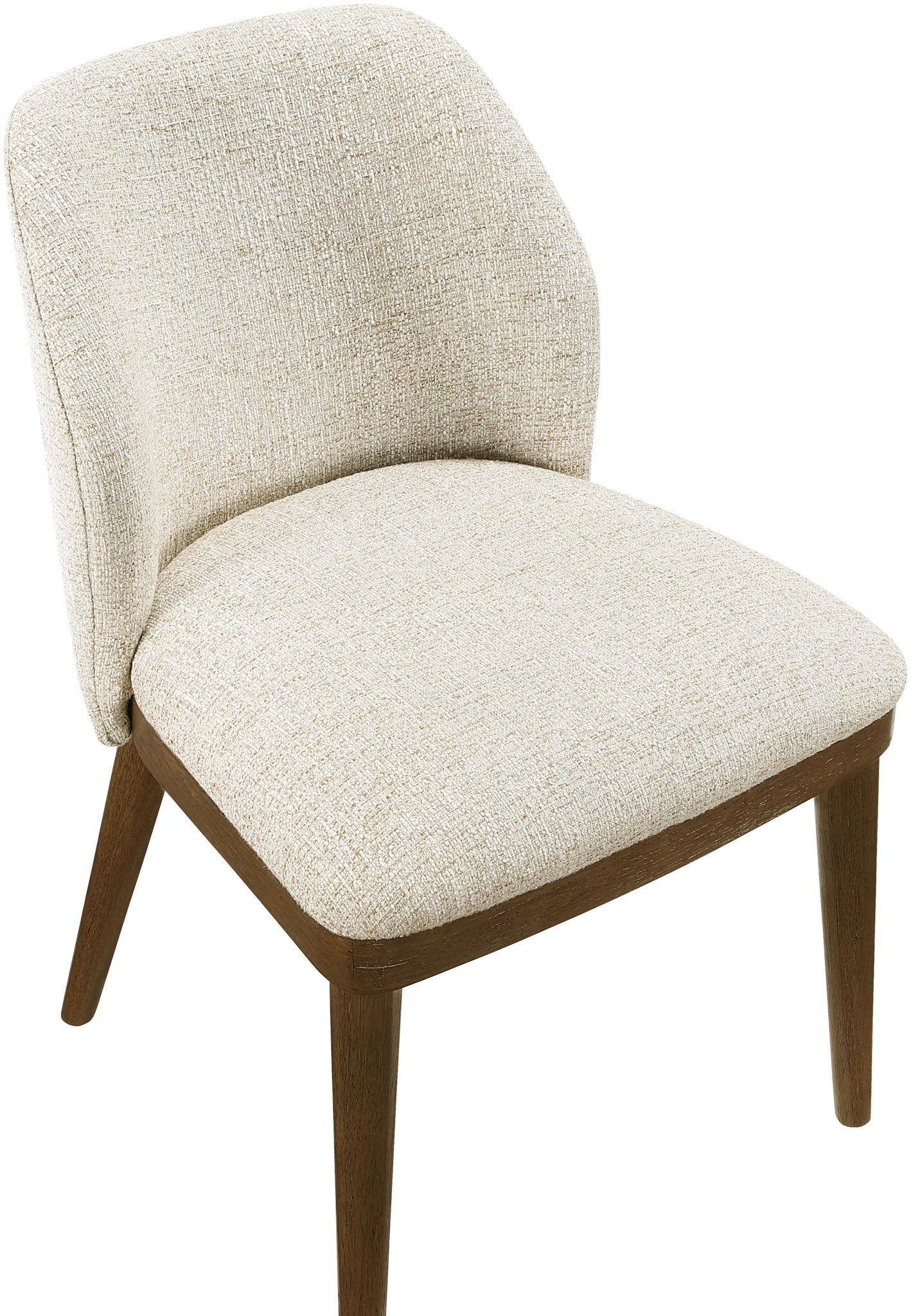 Valeo - Linen Textured Fabric Upholstered Dining Chair (Set of 2) - Painted Brown Base