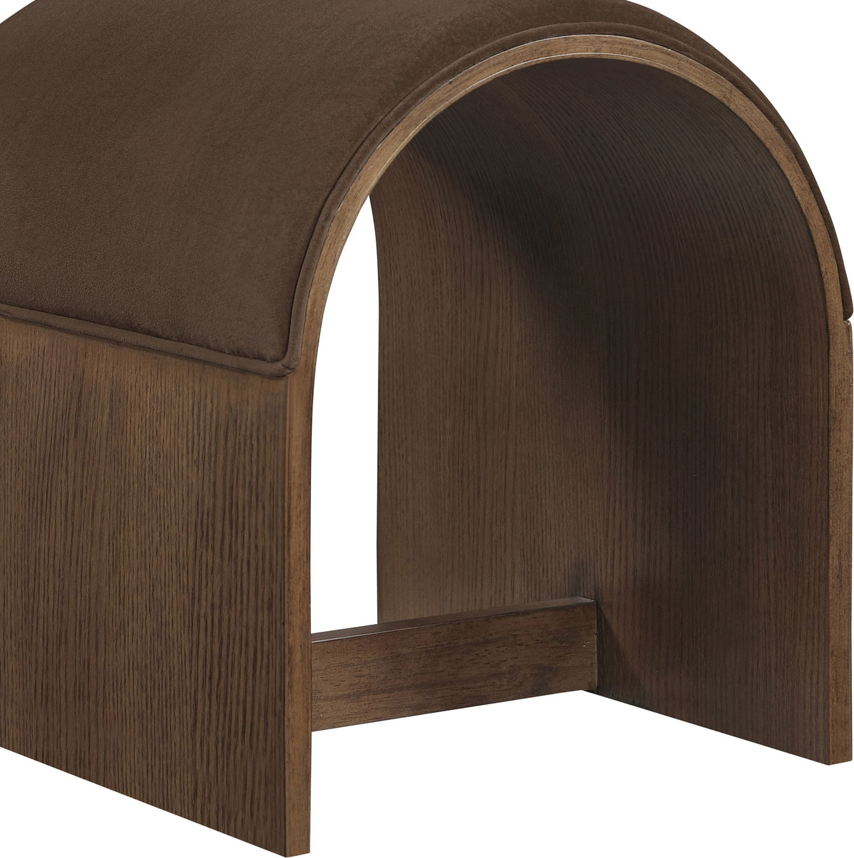 Sable - Velvet Performance Fabric Upholstered Bench
