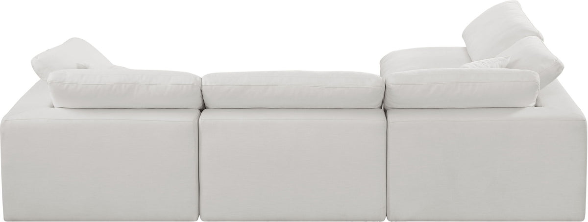 Comfy - 4 Piece Linen Fabric Modular Armless Sectional