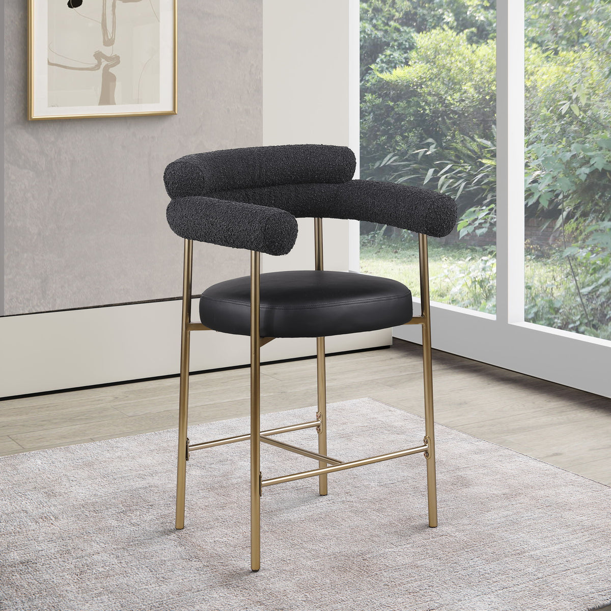 Blake - Counter Stool With Bronze Legs (Set of 2)