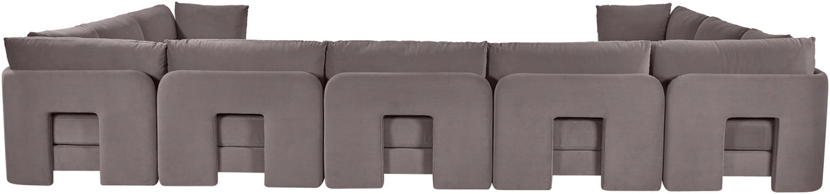 Hammond - Velvet Performance Fabric Upholstered 9 Piece Sectional