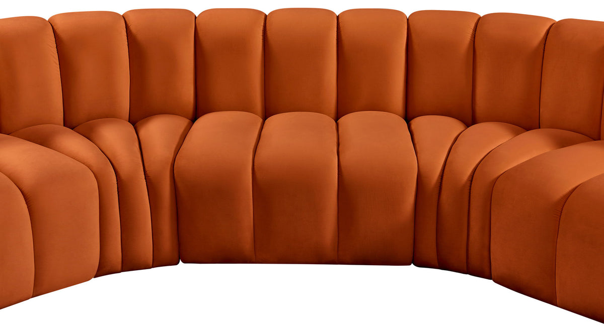 Arc - Velvet 7 Piece U-Shaped Modular Sofa