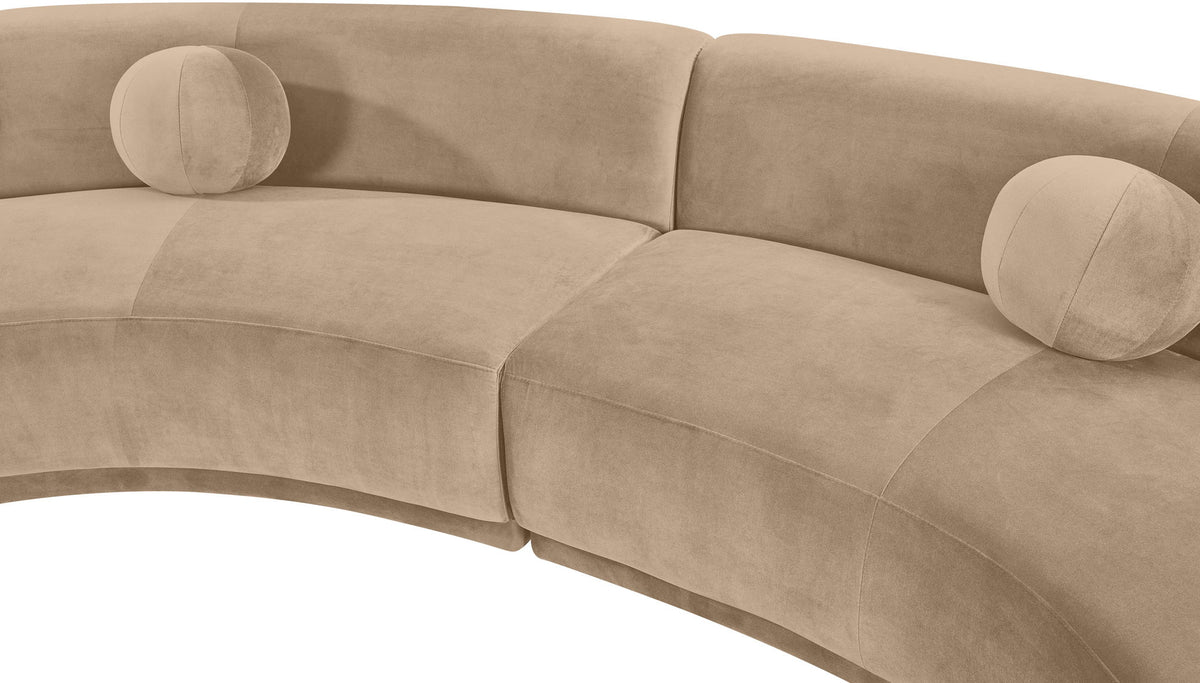 Avra - 146" Velvet Performance Fabric Upholstered Sectional