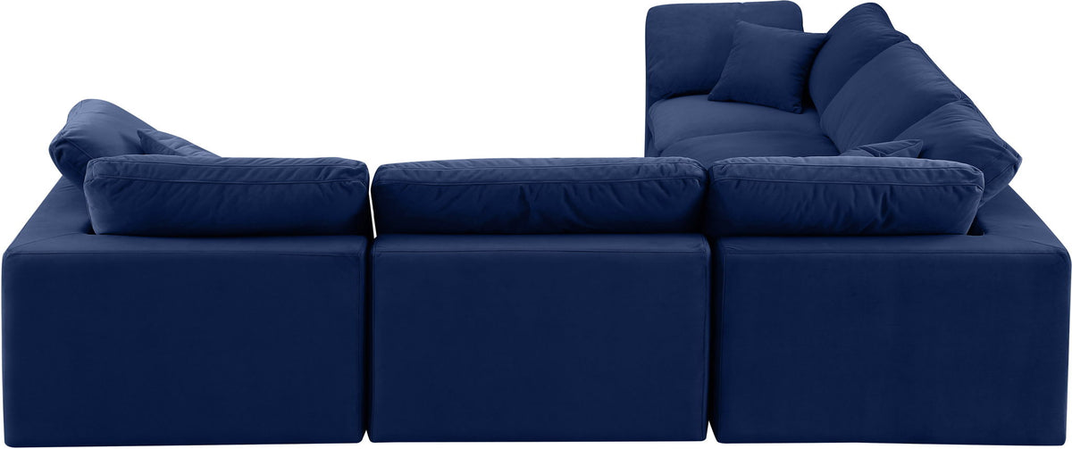 Comfy - 5 Piece Velvet Modular Corner Sectional