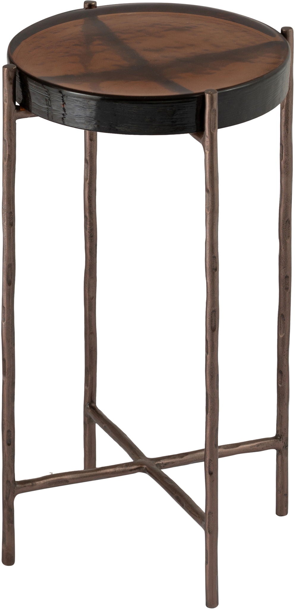 Vetra - Iron Base Bunching End Table - Bronze