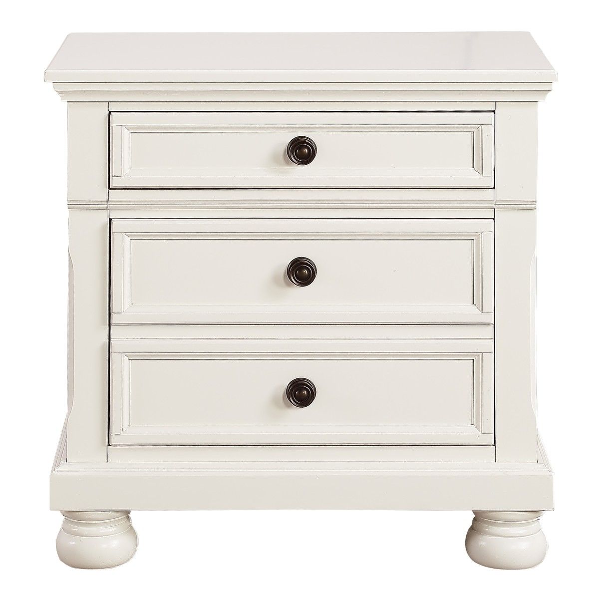 St. Simon - Nightstand With Hidden Drawer - White