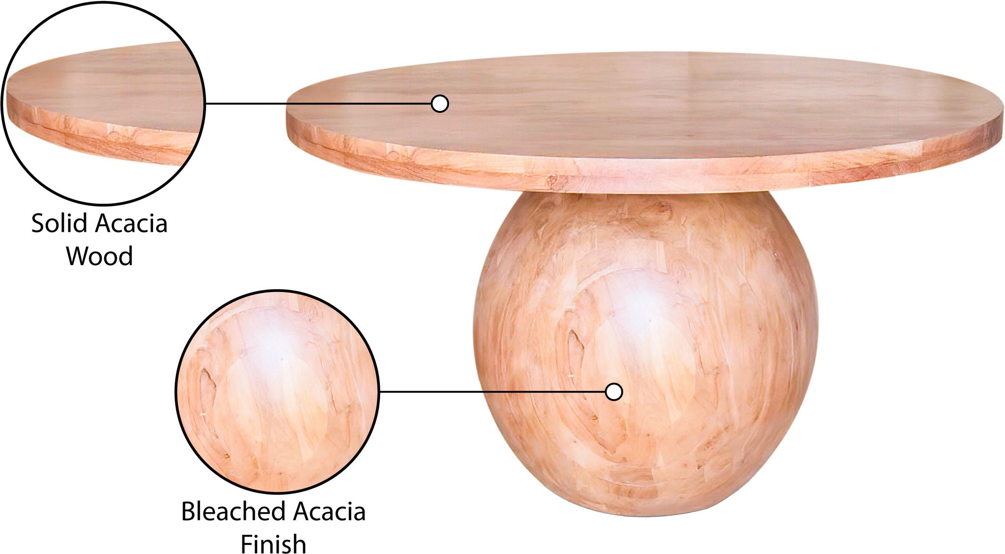 Halton - Dining Table - Acacia Wood