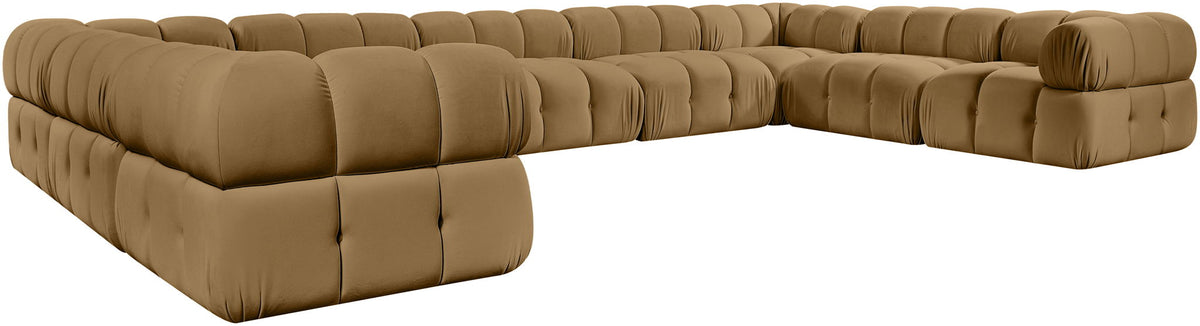 Orin - Velvet Performance Fabric Upholstered 9 Piece Sectional