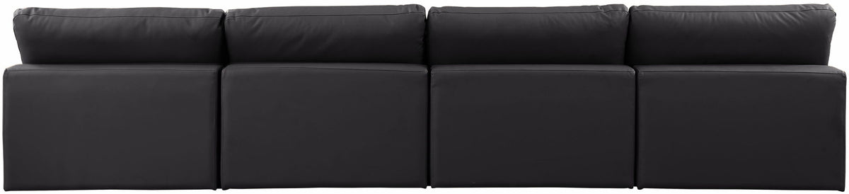 Comfy - Faux Leather Modular Armless Sofa 4 Seats