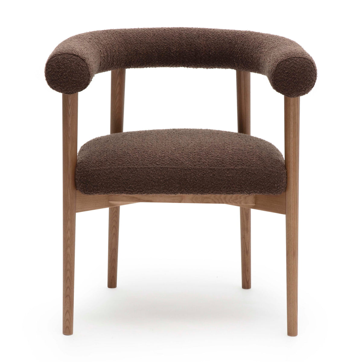 Spara - Performance Boucle Dining Chair - Chocolate Brown