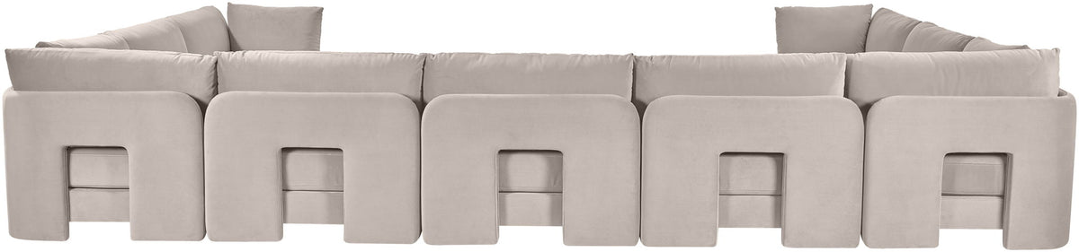 Hammond - Velvet Performance Fabric Upholstered 9 Piece Sectional