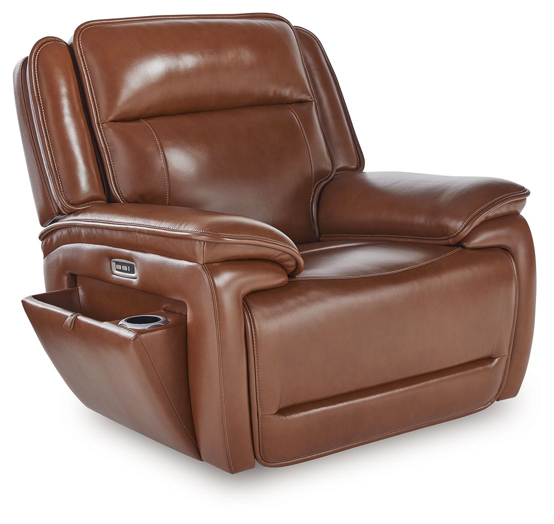 Healy Pier - Power Recliner / Adj Headrest - Chocolate