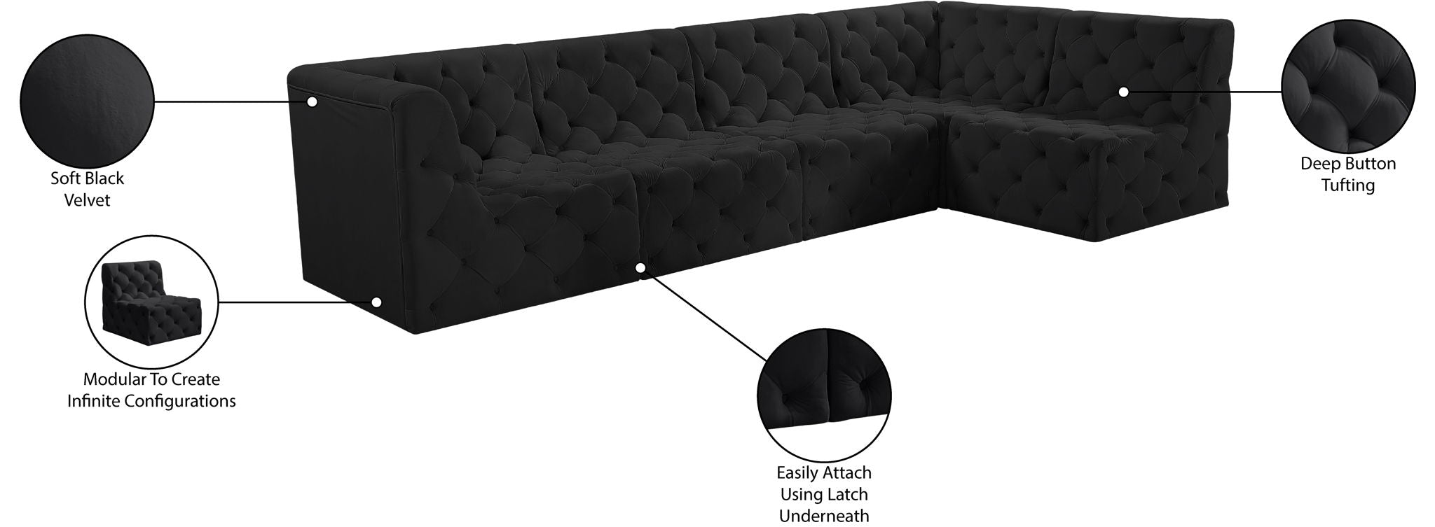 Tuft - 5 Piece Modular Sectional