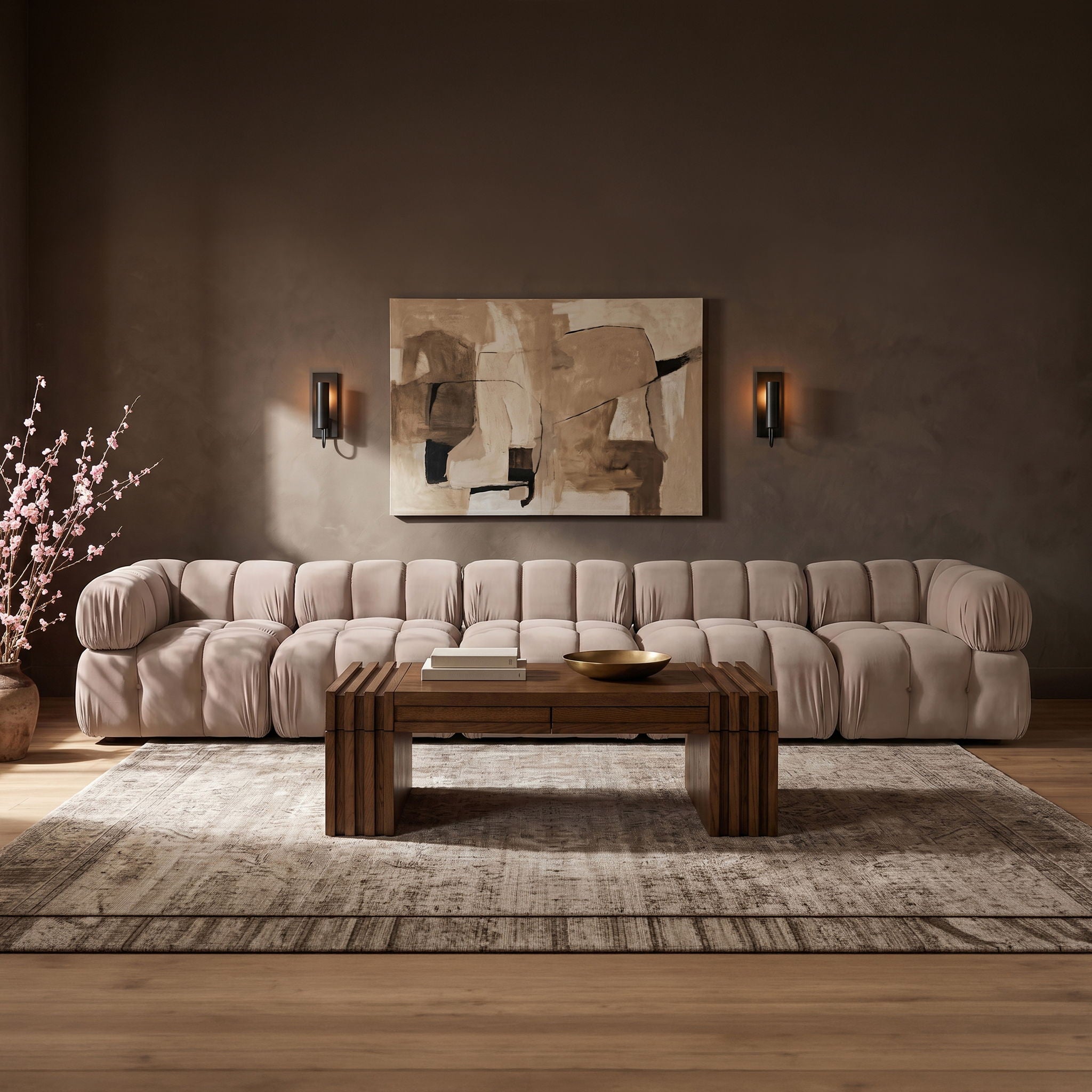 Orin - Fabric Velvet 5 Piece Modular Sofa