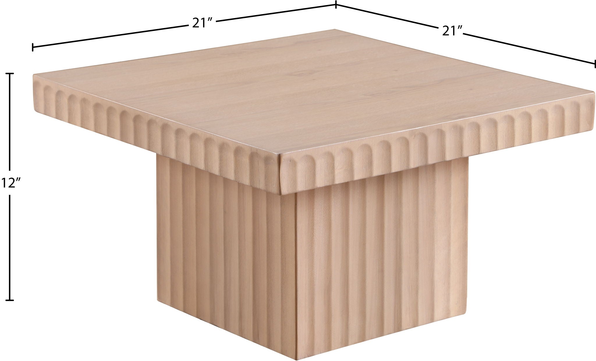 Spencer - 12" Oak Veneer Coffee Table