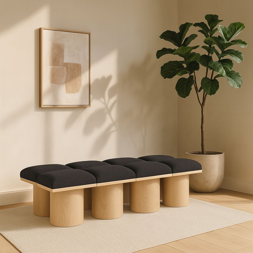 Pavilion - 8 Piece Modular Bench With Natural Base
