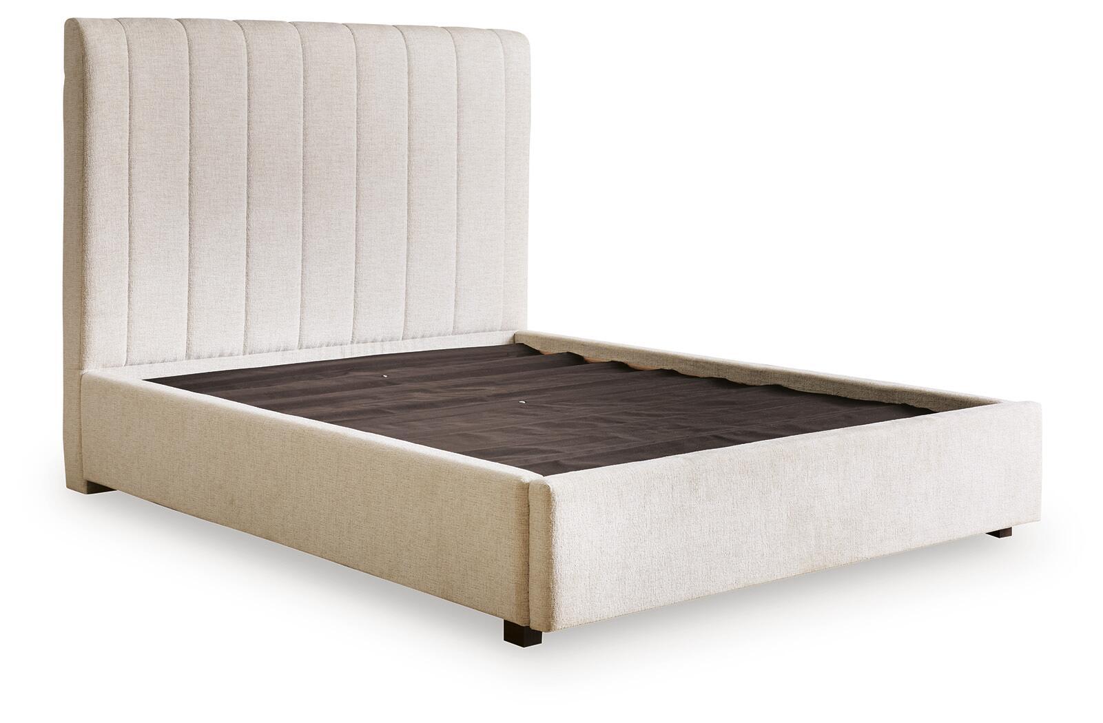 Brizmore - Queen Upholstered Storage Bed - Beige