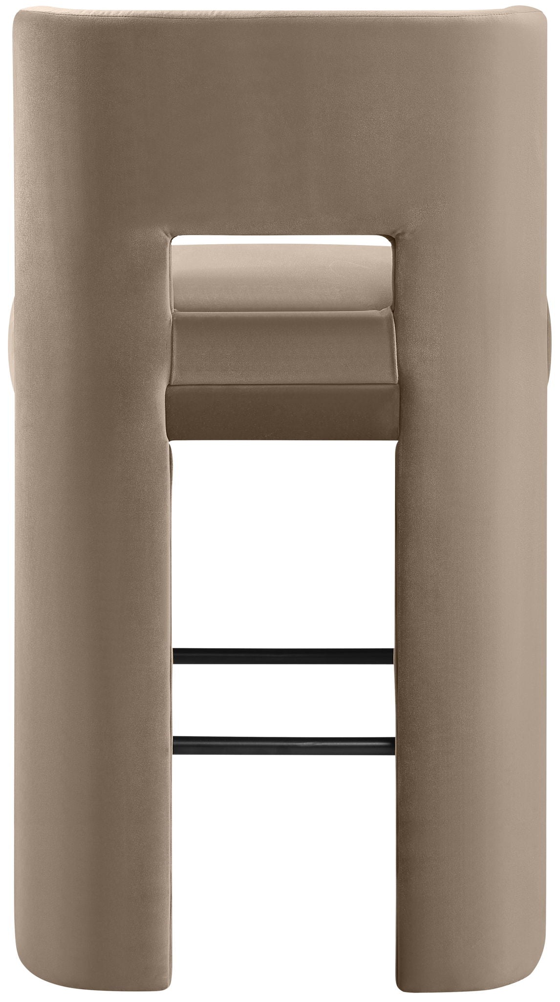Zuno - Velvet Performance Fabric Upholstered Bar Stool (Set of 2)