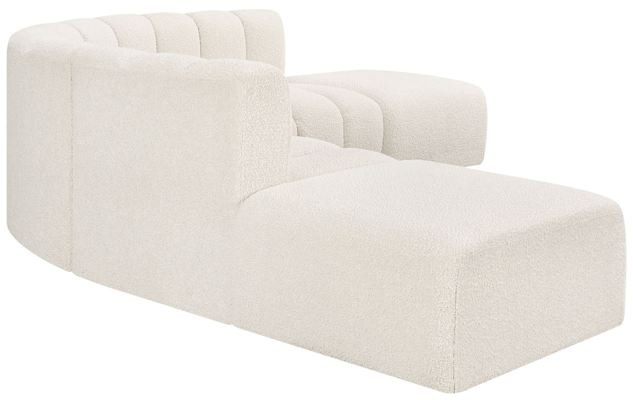 Arc - Boucle Fabric 6 Piece Corner Modular Sofa