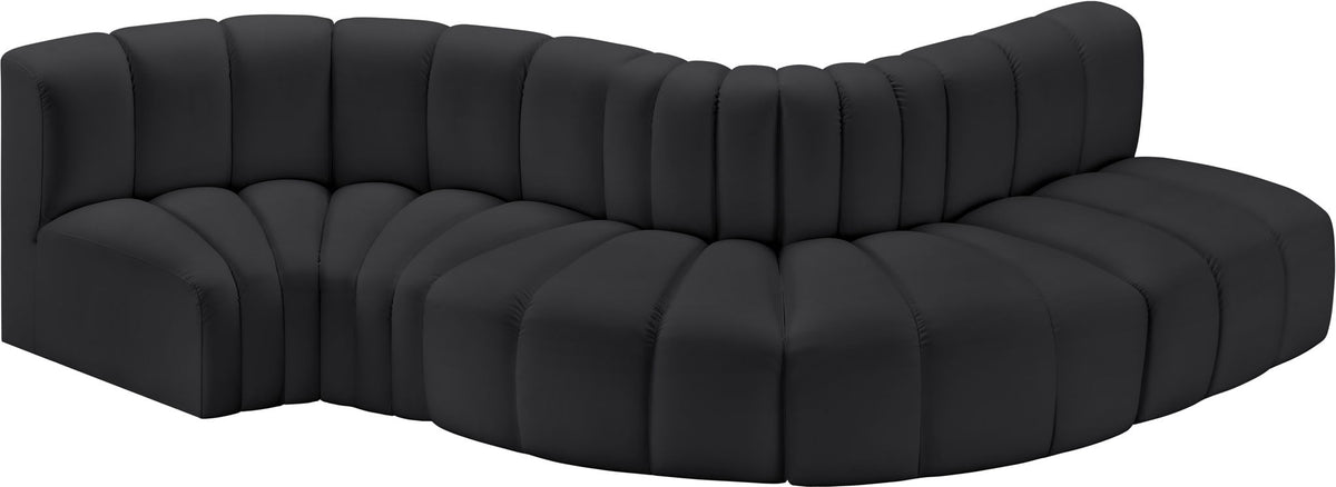 Arc - Faux Leather 5 Piece Modular Sofa