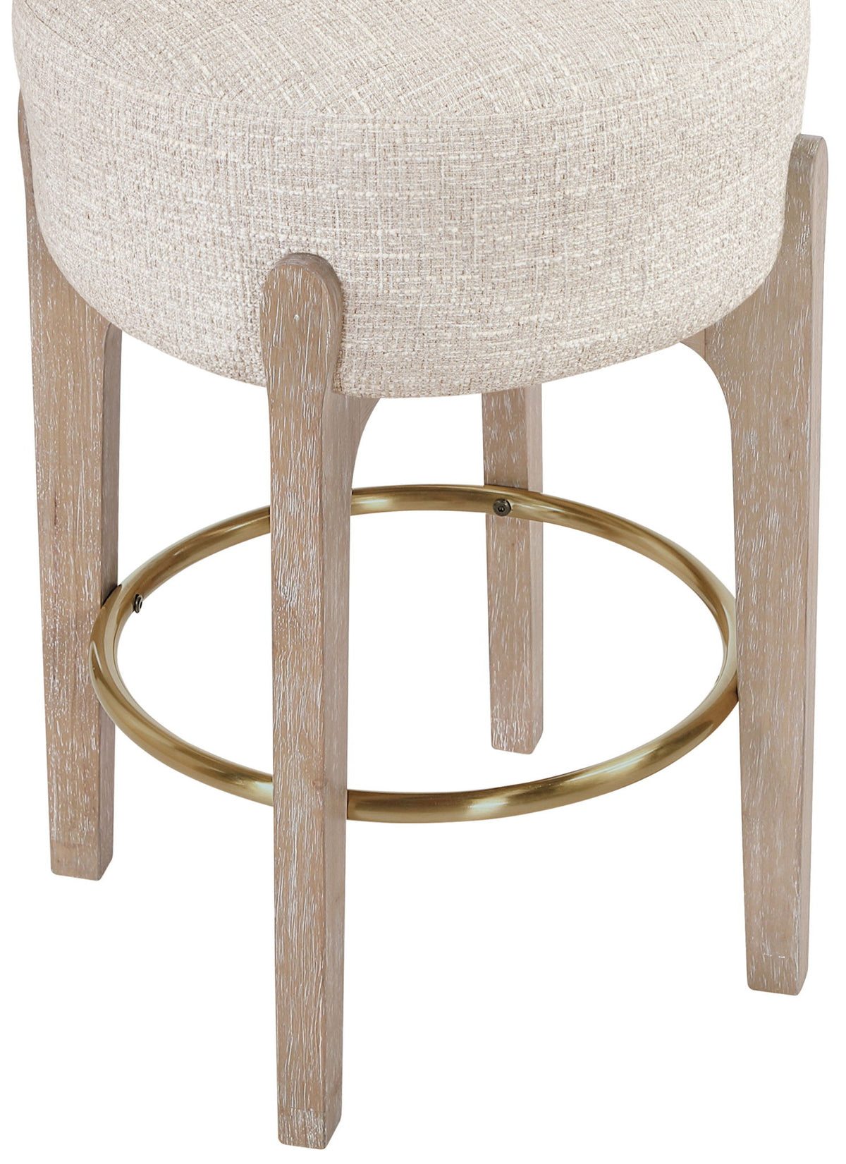 Torino - Backless Counter Stool With Brushed Natural Base (Set of 2)