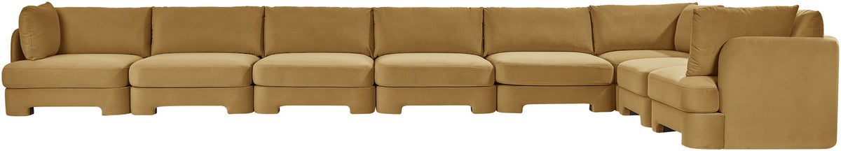 Hammond - Velvet Performance Fabric Upholstered 8 Piece L-Shaped Sectional