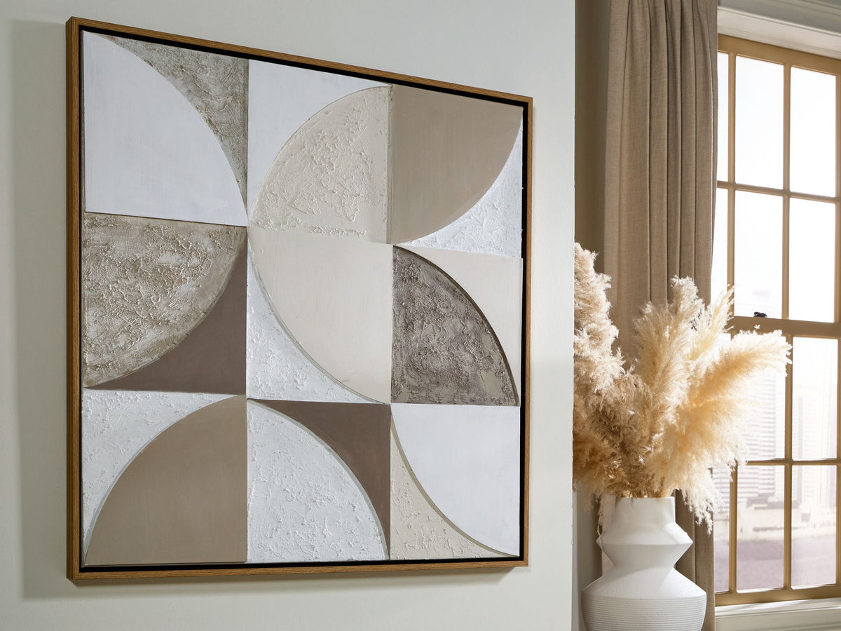 Harelman - Wall Art - Tan / Taupe / White