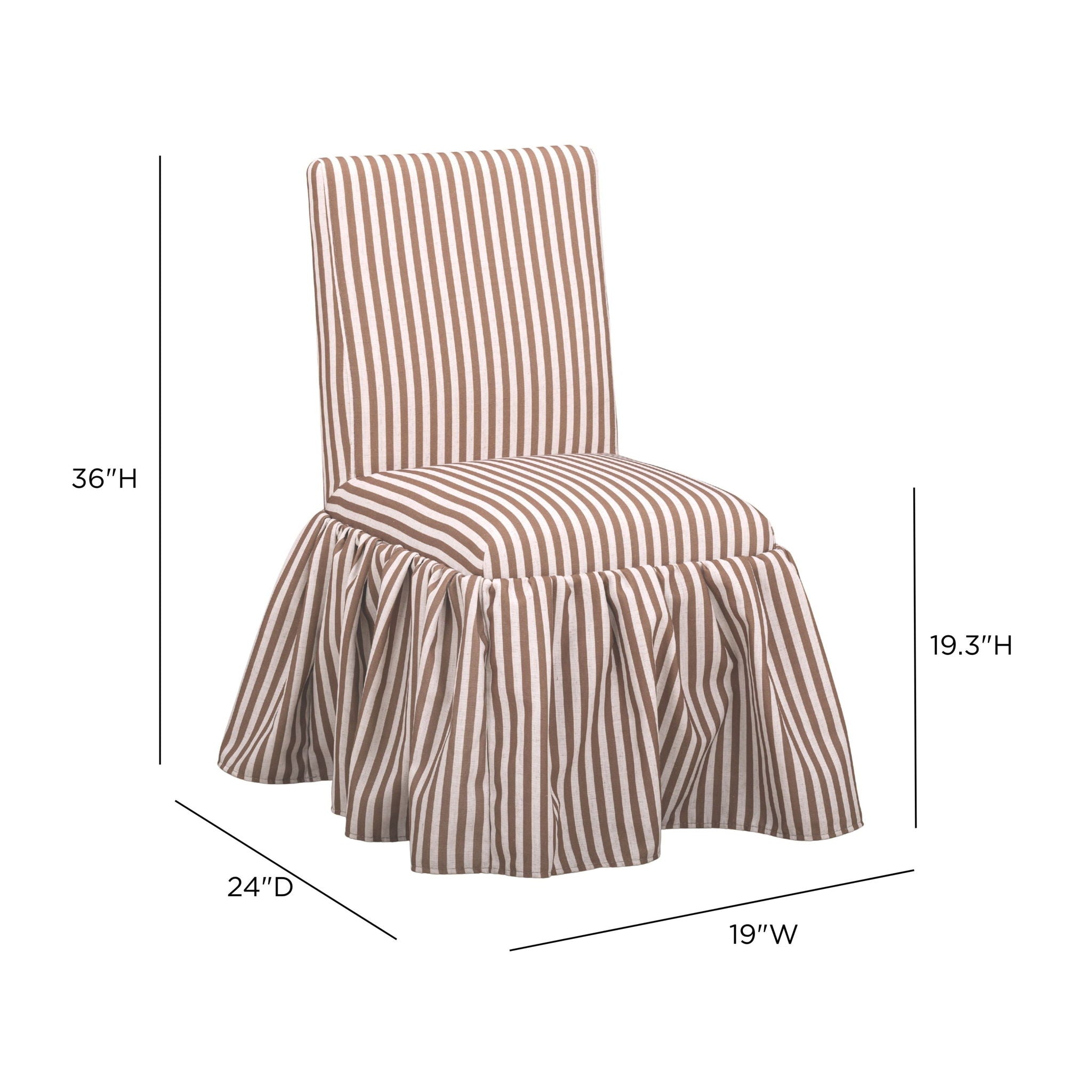 Gertrude - Striped Linen Dining Chair