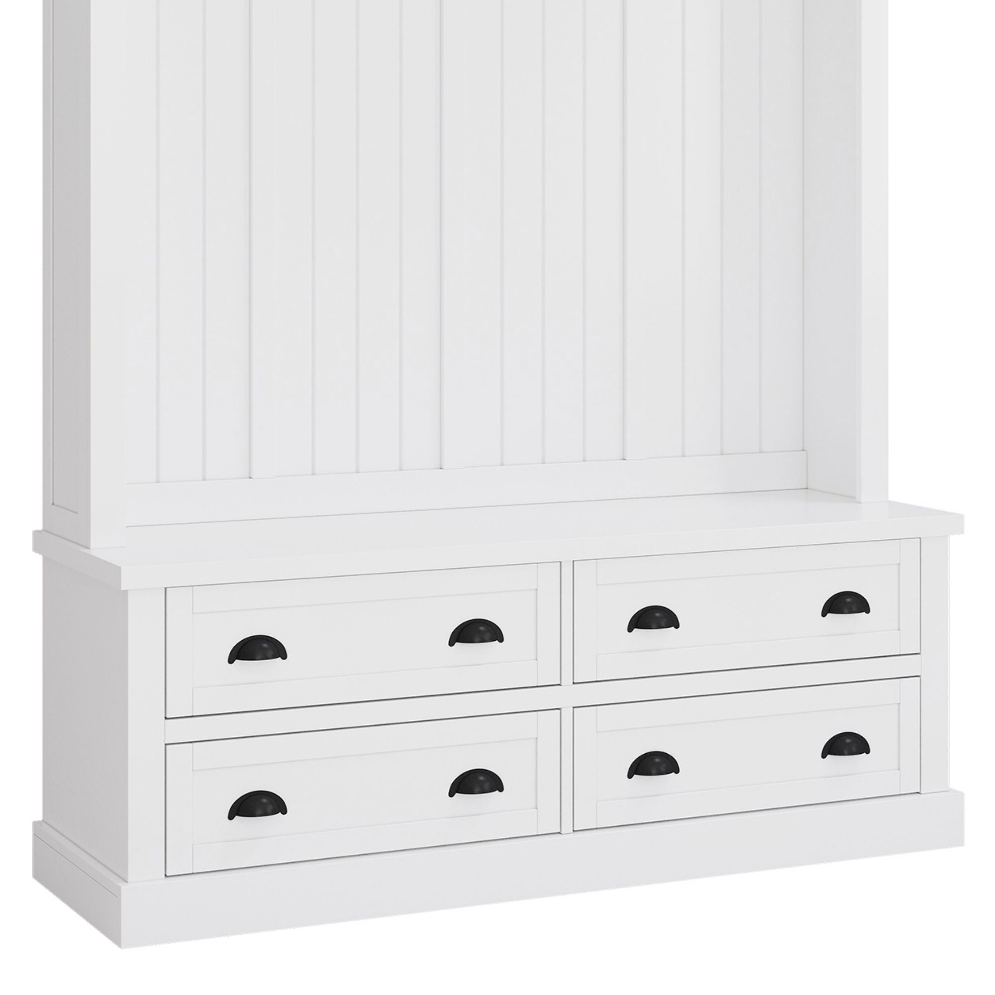 Hall Tree With 4 Drawers, Coat Rack With 6 Hooks