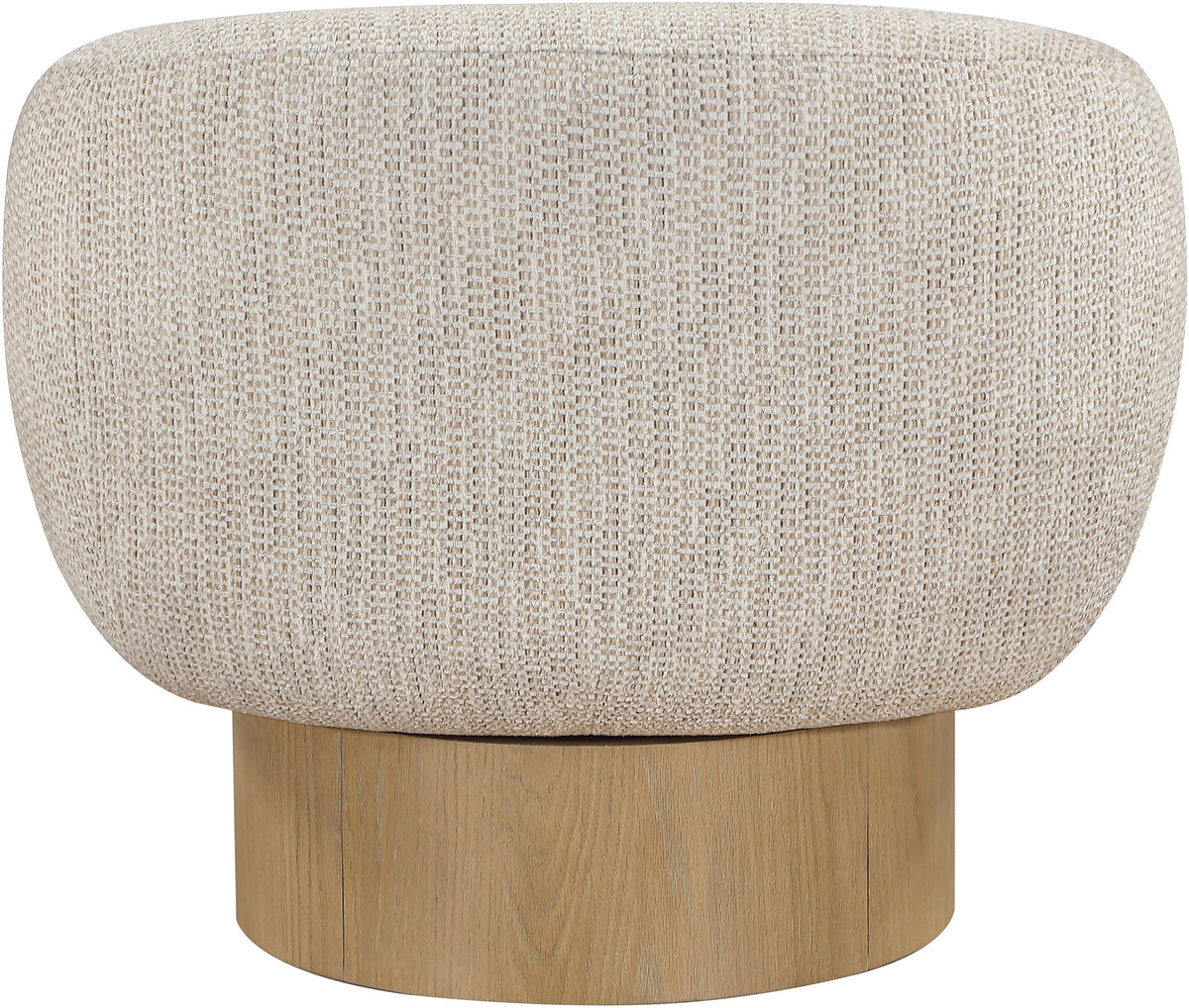 Avella - Interwoven Fabric Swivel Accent Chair - Light Brown Base