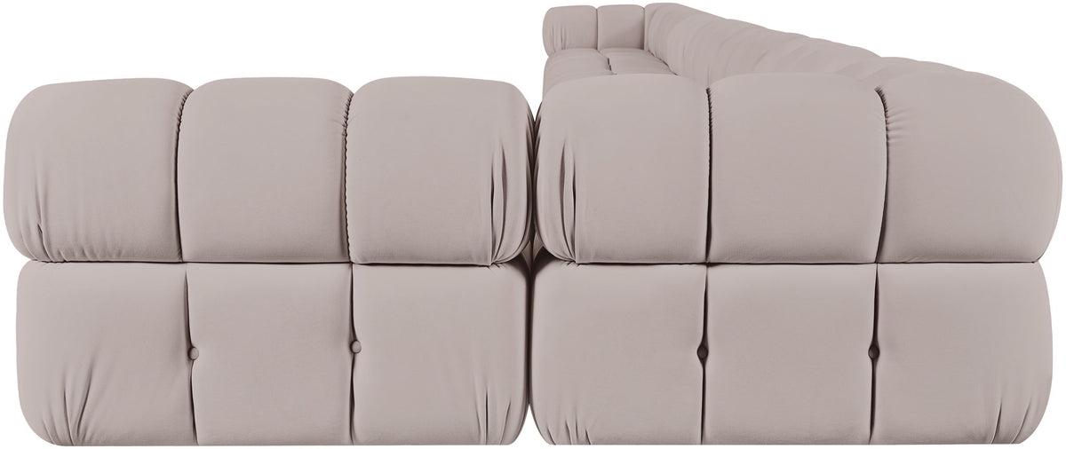 Orin - Velvet Performance Fabric Upholstered 8 Piece L-Shaped Sectional