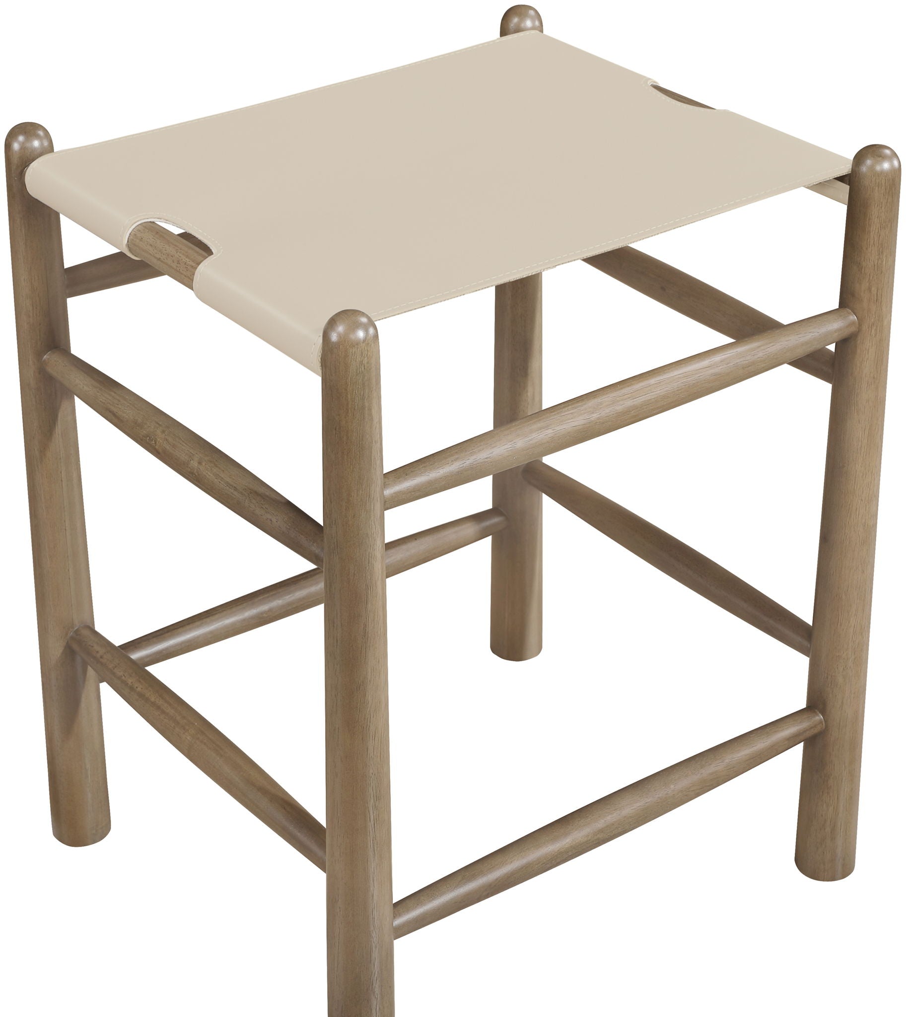 Santos - Backless Counter Stool With Stained Brown Base