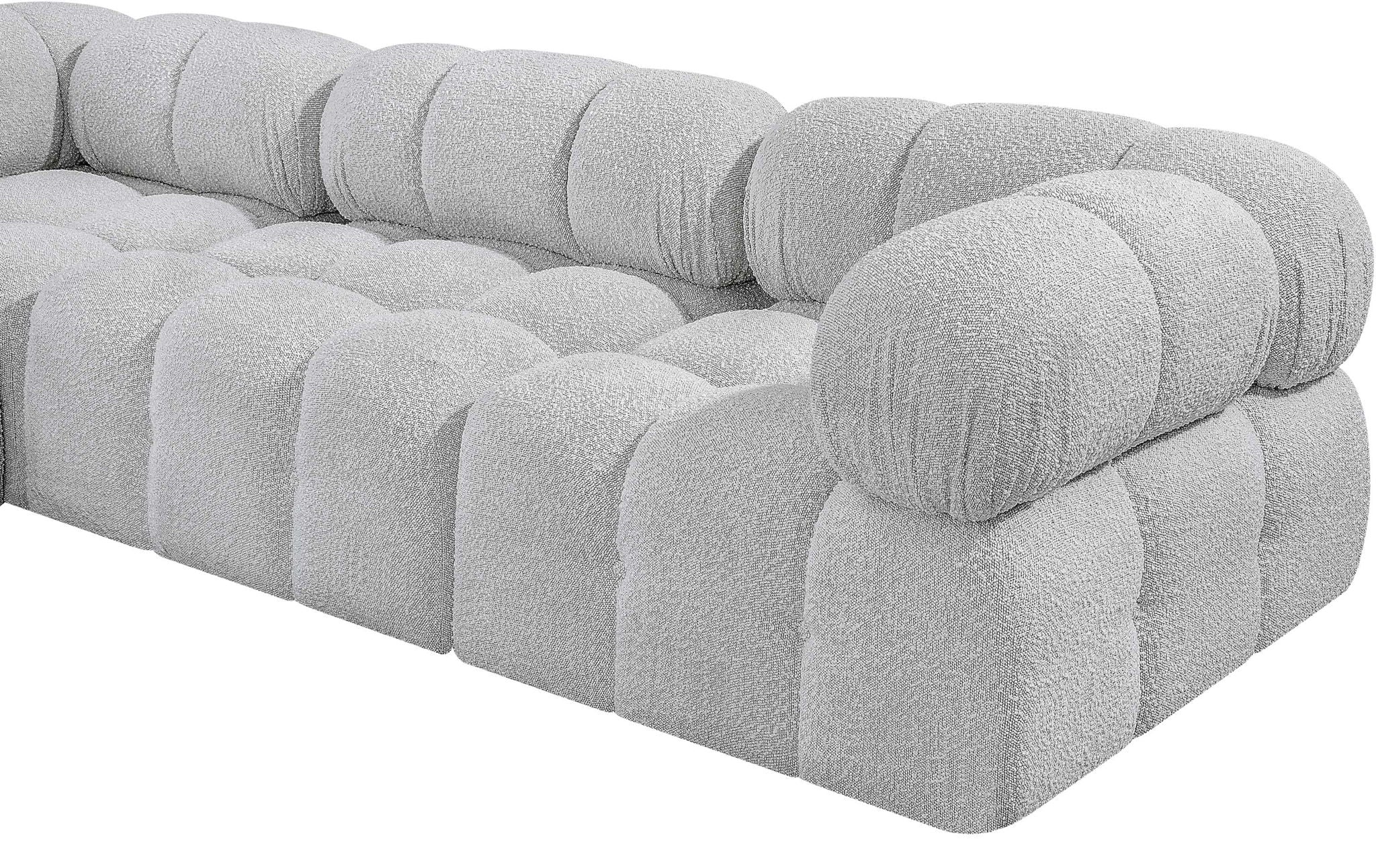 Ames - 7 Piece Boucle Fabric Modular Sectional