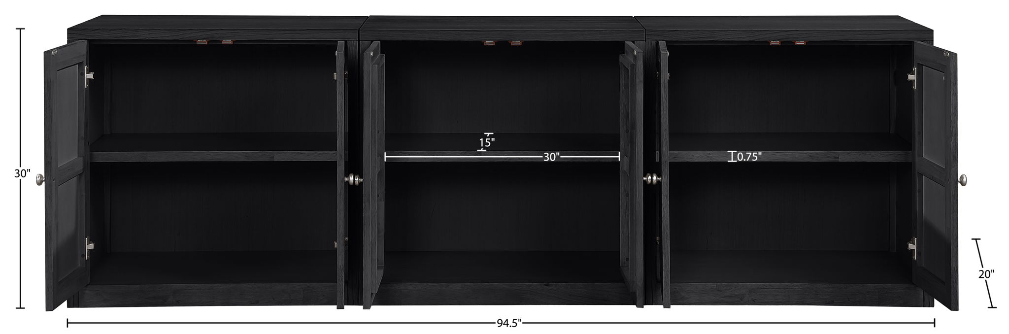 Vero - Solid Wood And Oak Venee Sideboard/Buffet