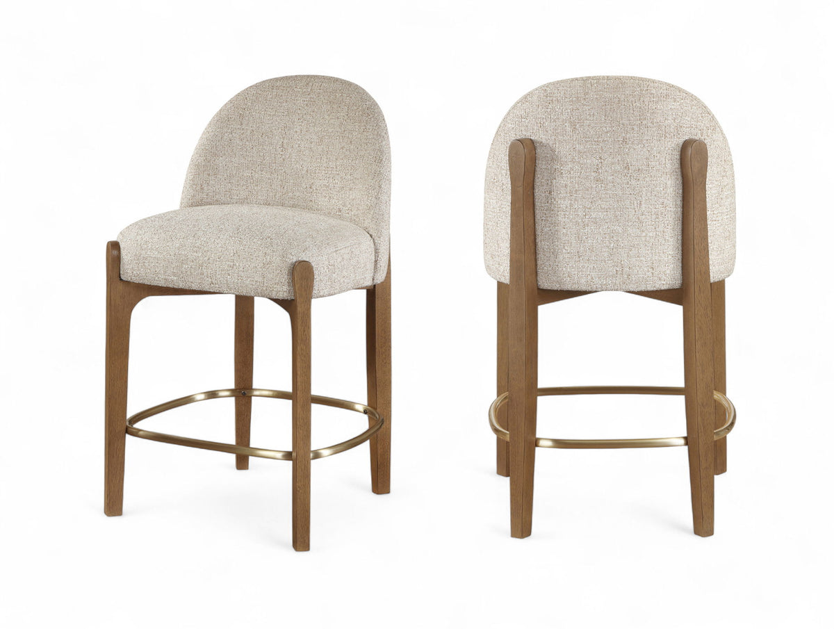 Torino - Counter Stool With Brushed Brown Base