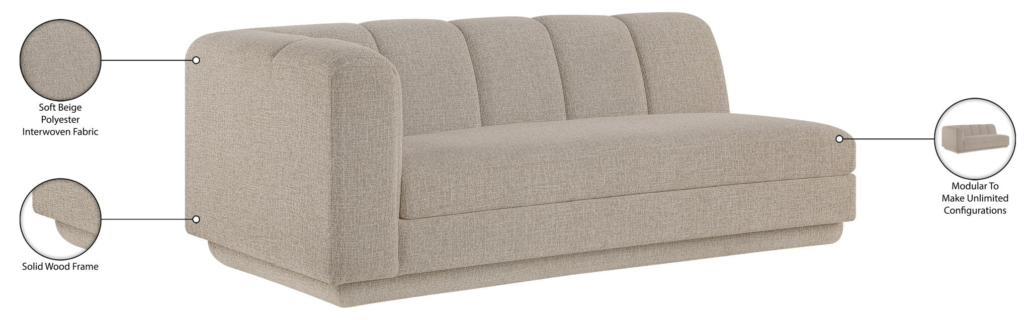 Modari - Fabric Upholstered Sofa