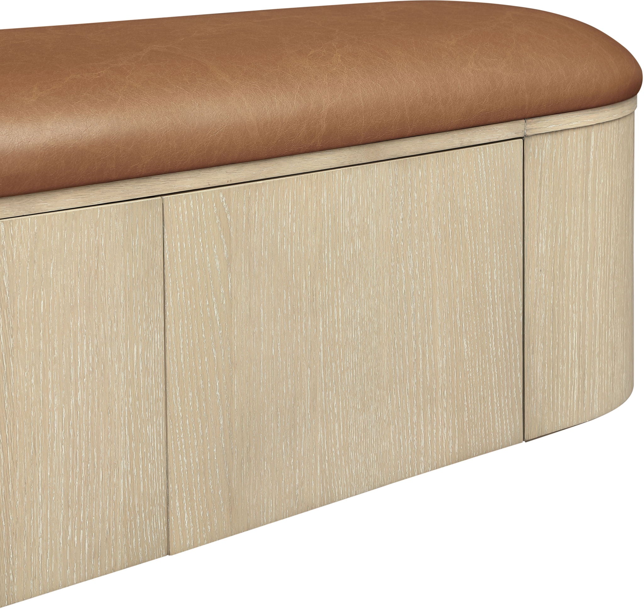 Velden - Upholstered Storage Bench With Stained Natural Base