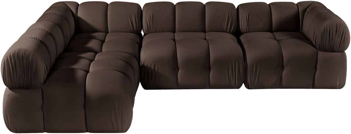 Orin - Fabric Velvet 4 Piece Modular Sectional