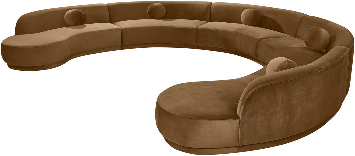 Avra - 192" Velvet Performance Fabric Upholstered Sectional