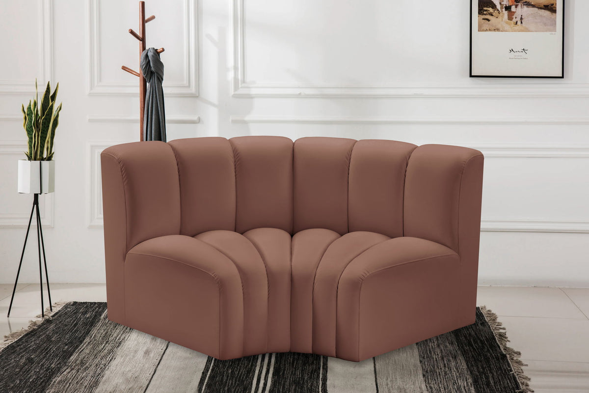 Arc - Faux Leather 2 Piece Modular Sofa