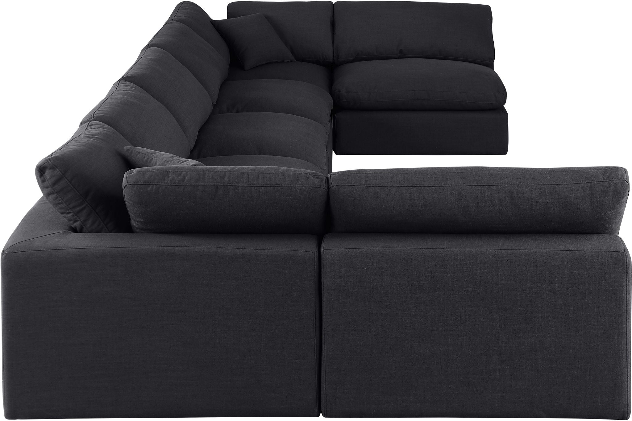 Comfy - 7 Piece Linen Modular Armless Sectional